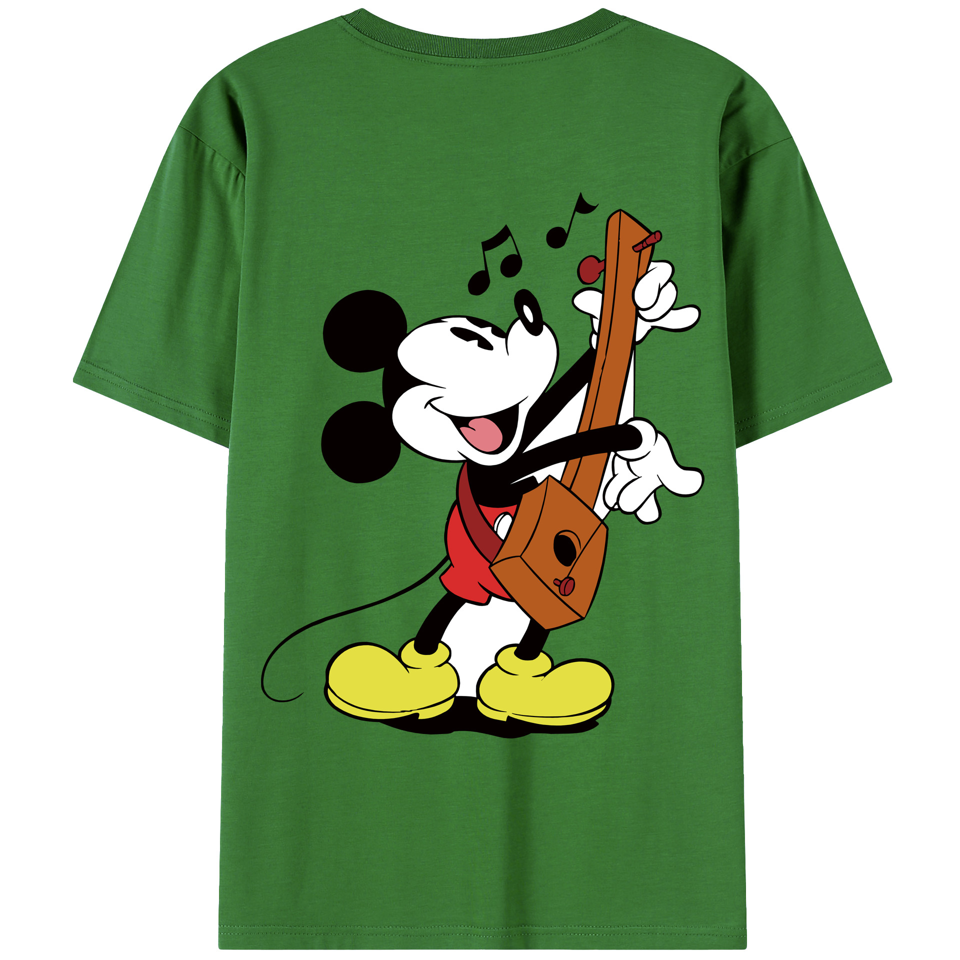（画像用） ミッキーマウス Mickey Mouse レディース半袖Tシャツ(バックプリント)